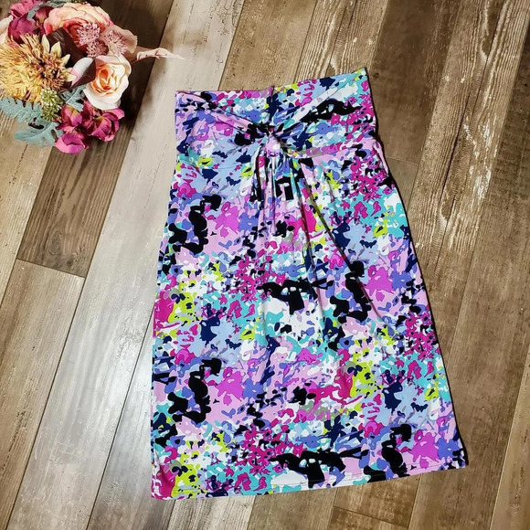 NWOT Boutique Multicolor Strapless Dress Women's Size S/M - Picture 9 of 12